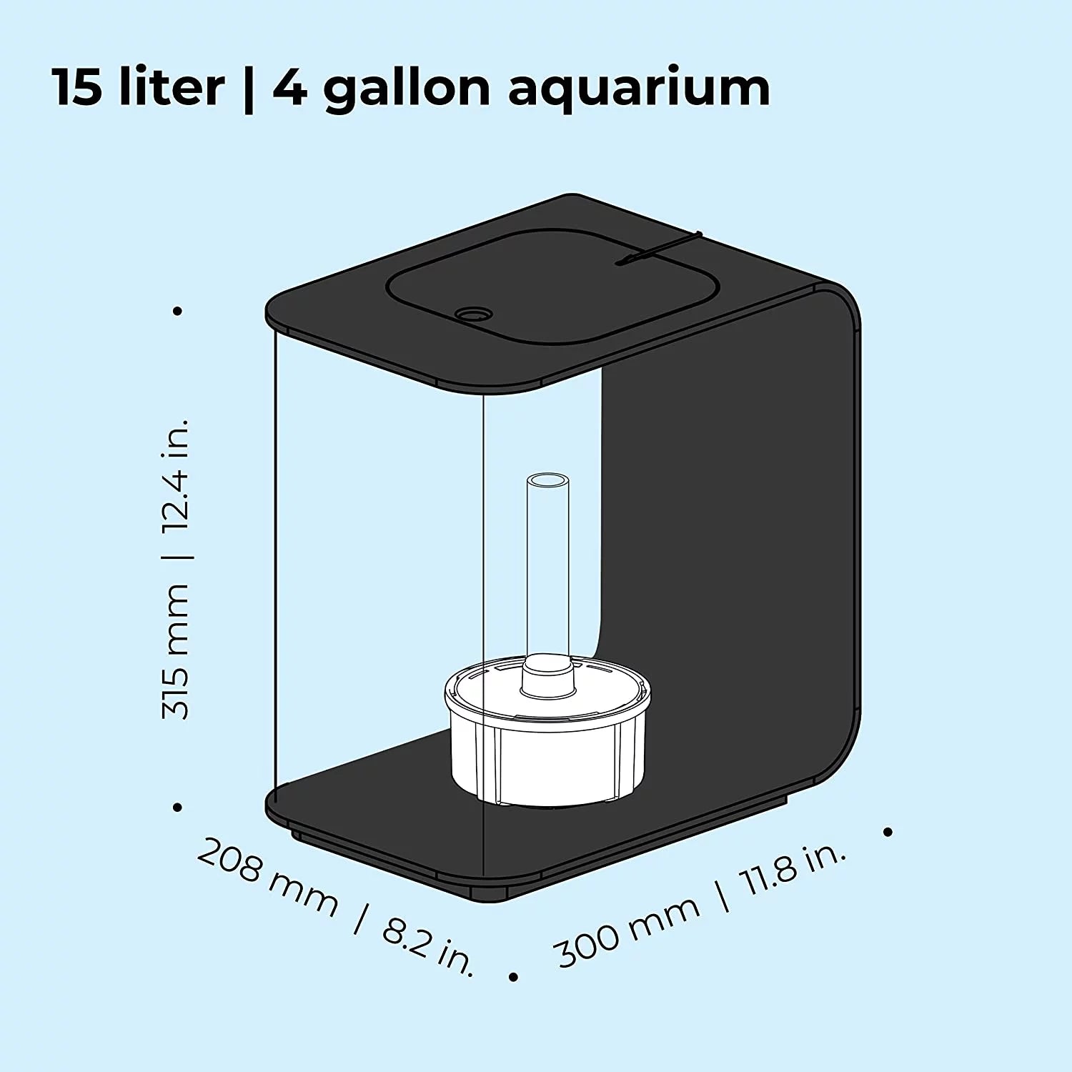 4 Gallon Aquarium with Standard Light