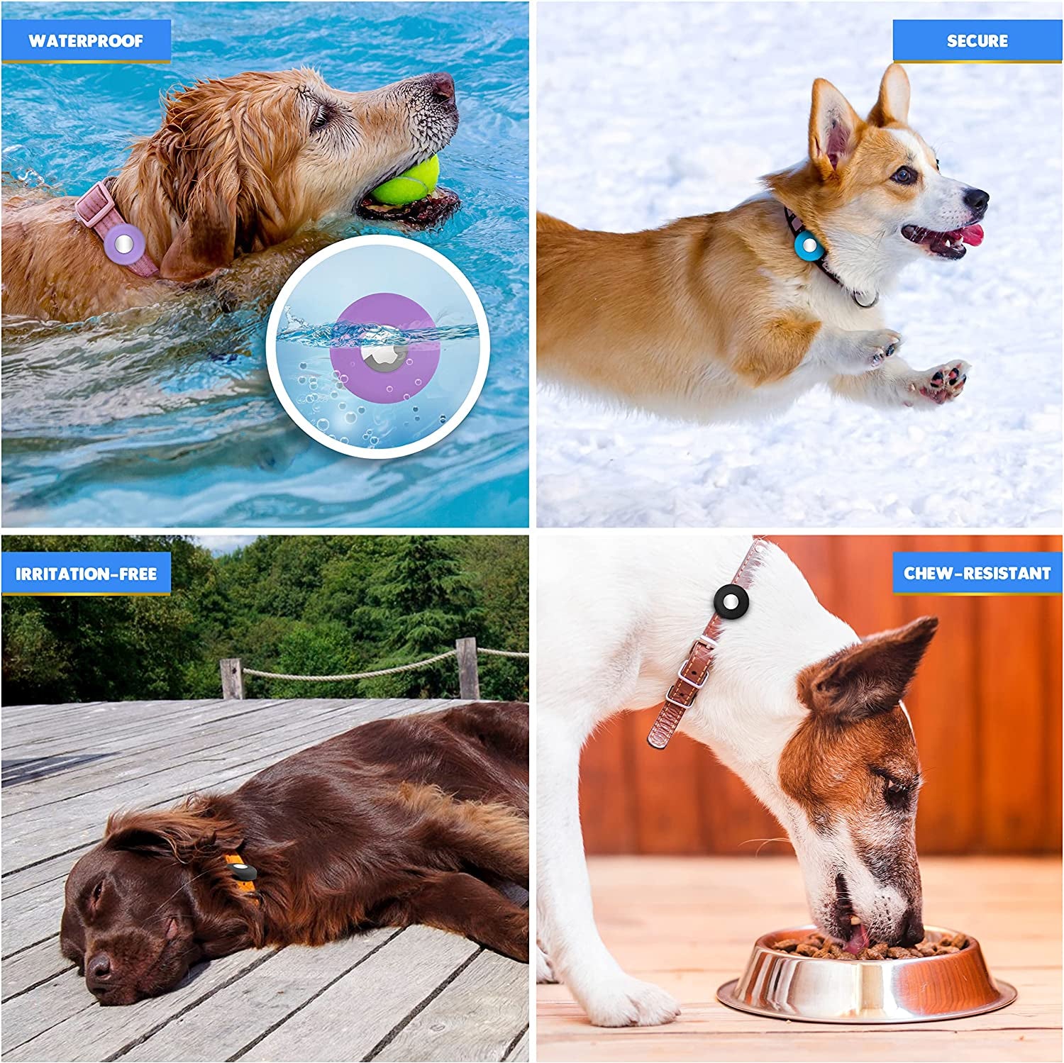 Airtag Dog Collar Holder for Apple Airtag