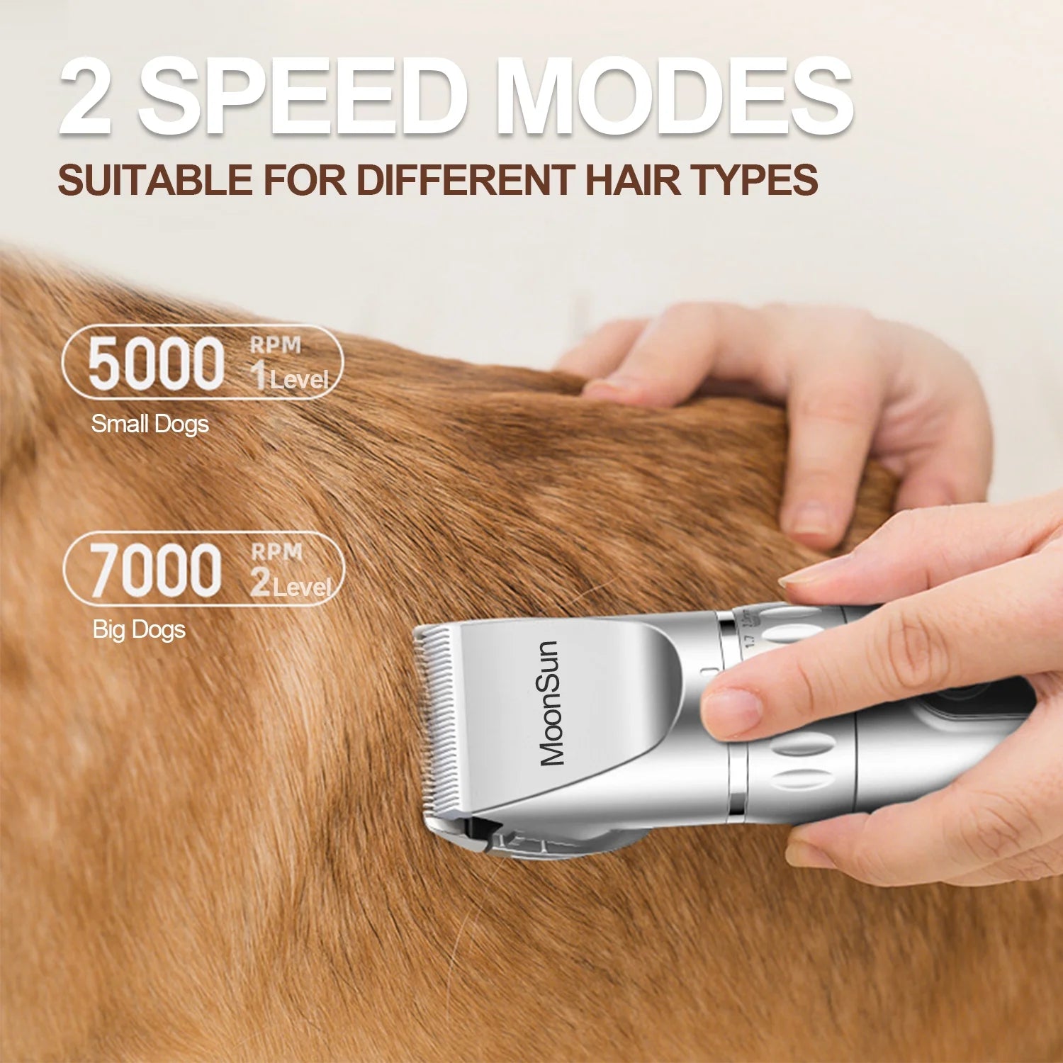 Dog Clippers for Grooming, Cordless Professional Pet Grooming Kit Rechargeable, Adjustable,Led Display & Low Noise Hair Shaver Set for Dogs Cats