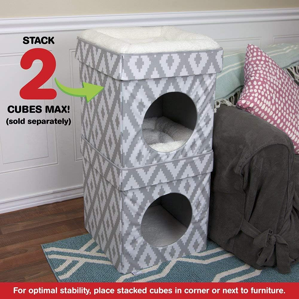 Indoor Cat Cube Furniture, White Cube