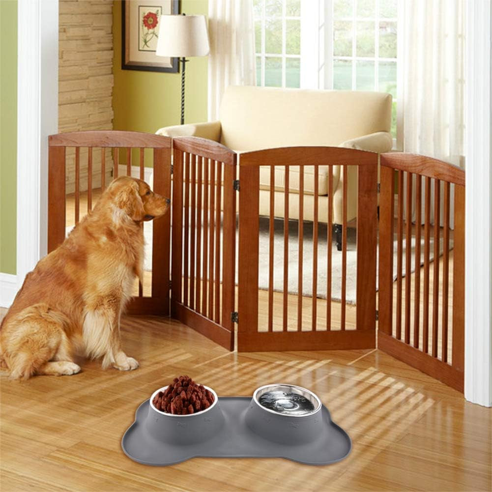 Dog Bowl Set with Mat