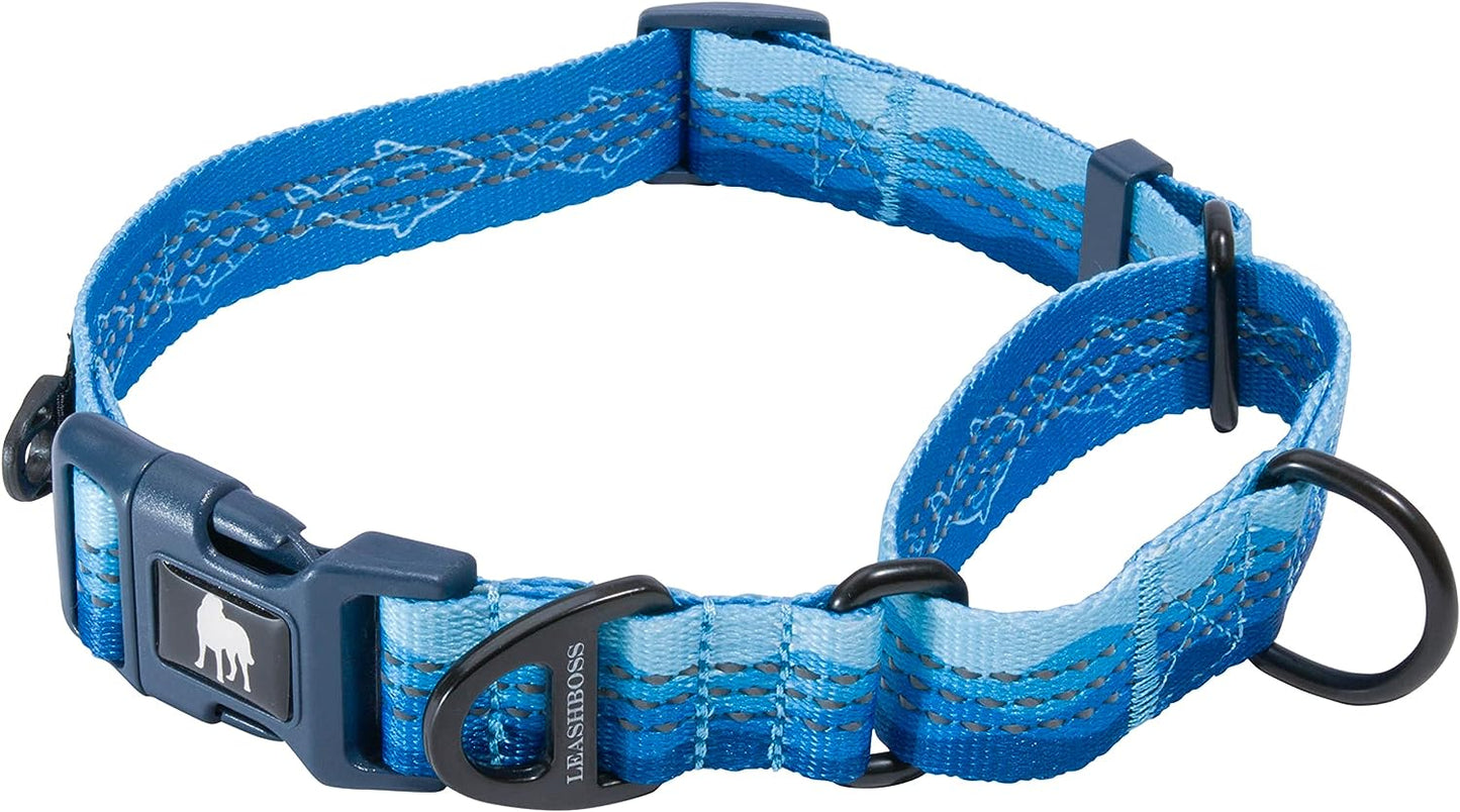 Martingale Collar for Dogs | Reflective Nylon Dog Collar for Large Dogs, Medium and Small Dogs | No Pull Pet Training Collar | Quick Release Buckle, Adjustable Pet Collar