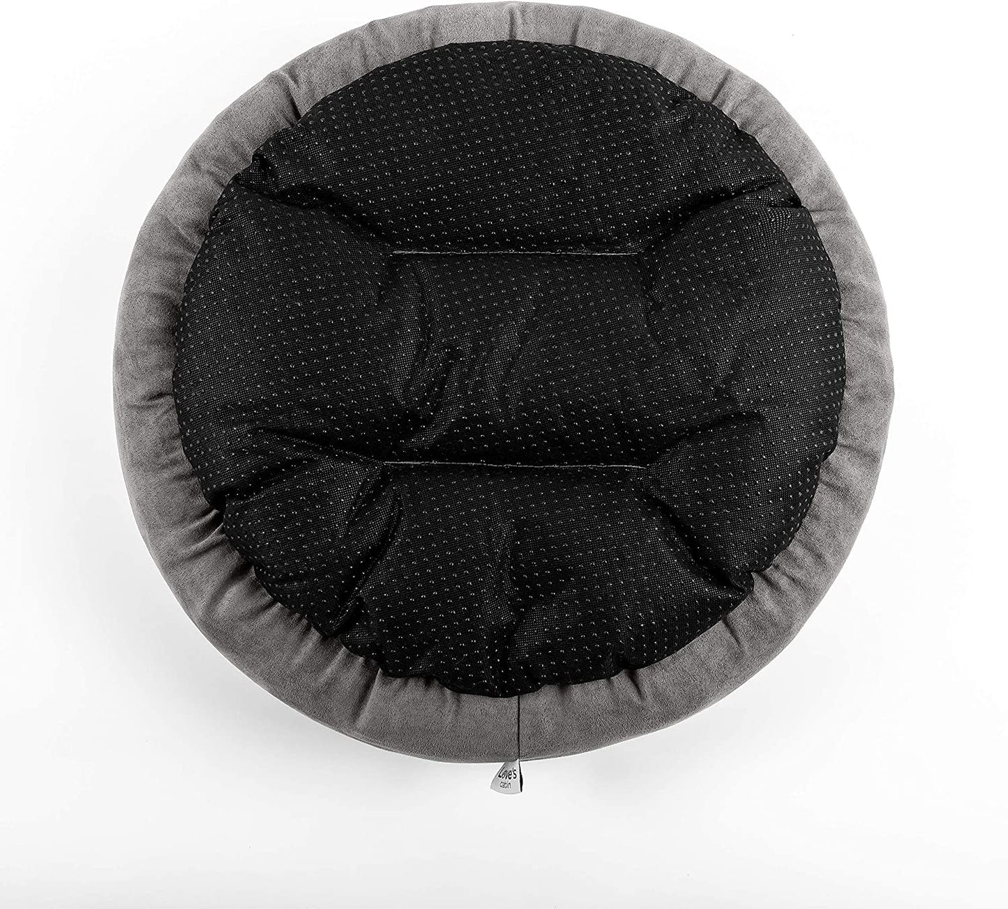 Round Cat and Dog Bed, 20In for Cats or Small Dogs, Washable, Gray