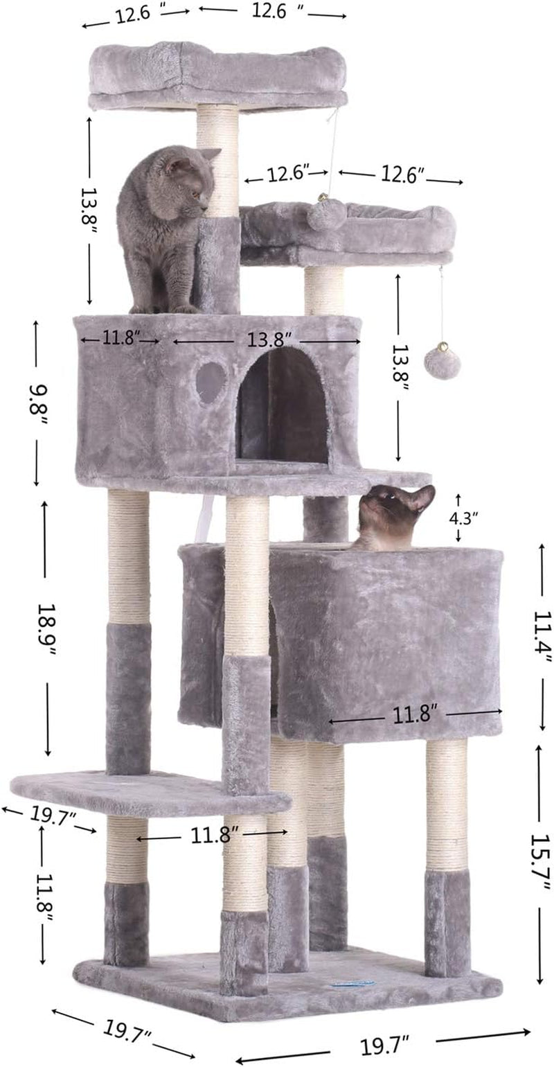 60 Inche Large Multi-Level Cat Tree Condo 