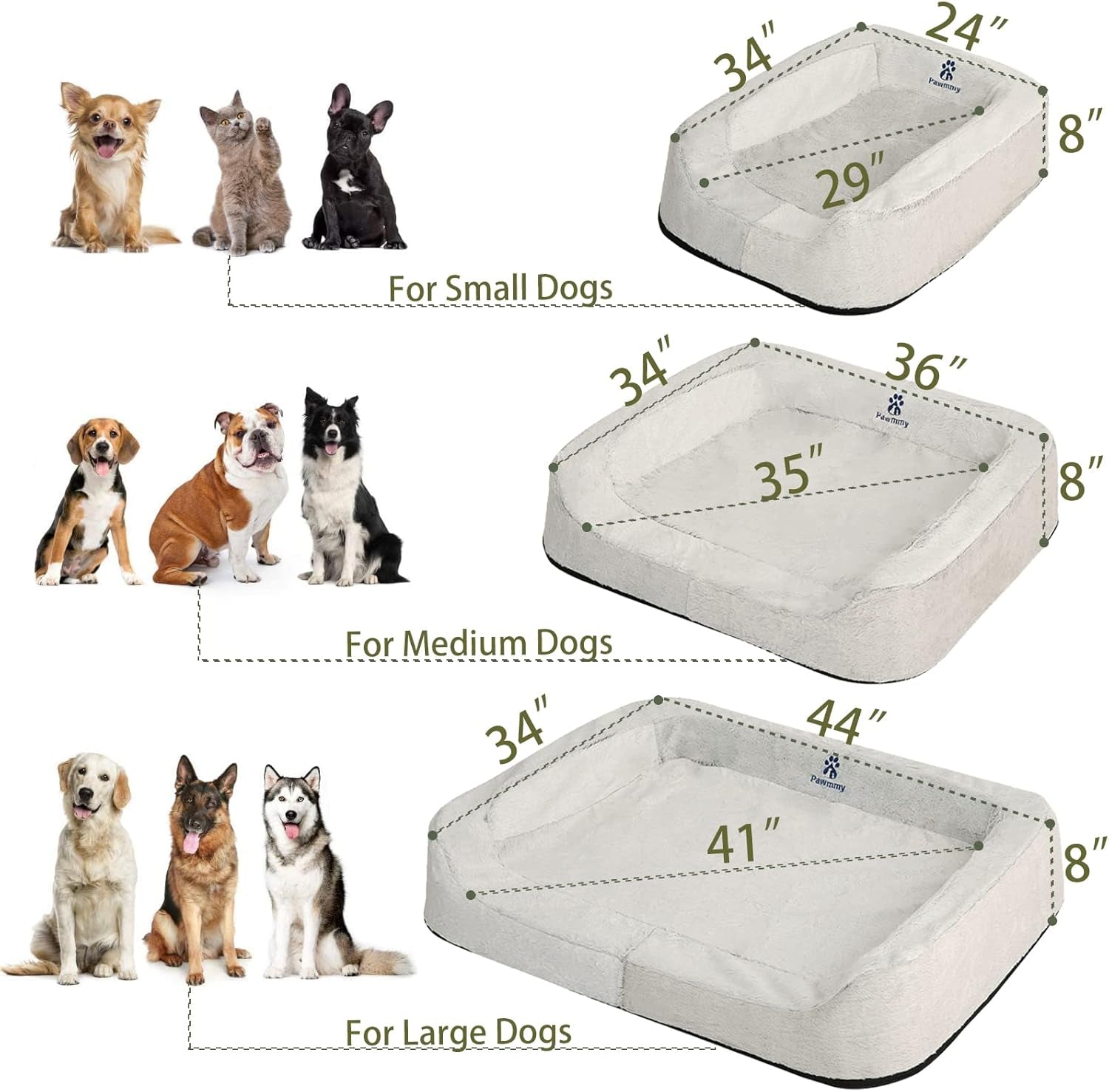  Adjustable Orthopedic Dog Bed for Medium and Large Dogs