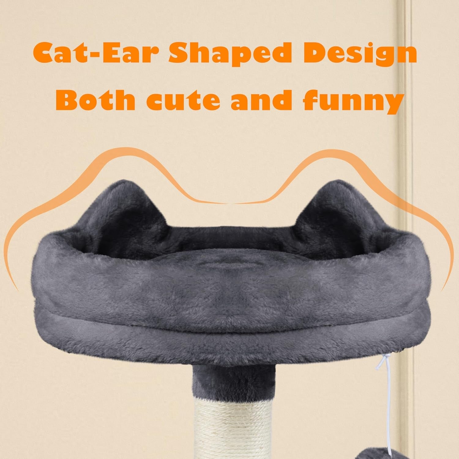 62.2Inches Cat Condo with Platform and Hammock