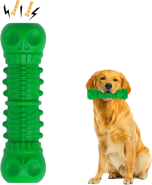 Indestructible Tough Durable Dog Chew=Green-Large/Medium Dogs 