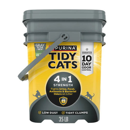 Purina  4-In-1 Clumping Cat Litter, Odor Control, Low Dust, 35 Lb. Pail