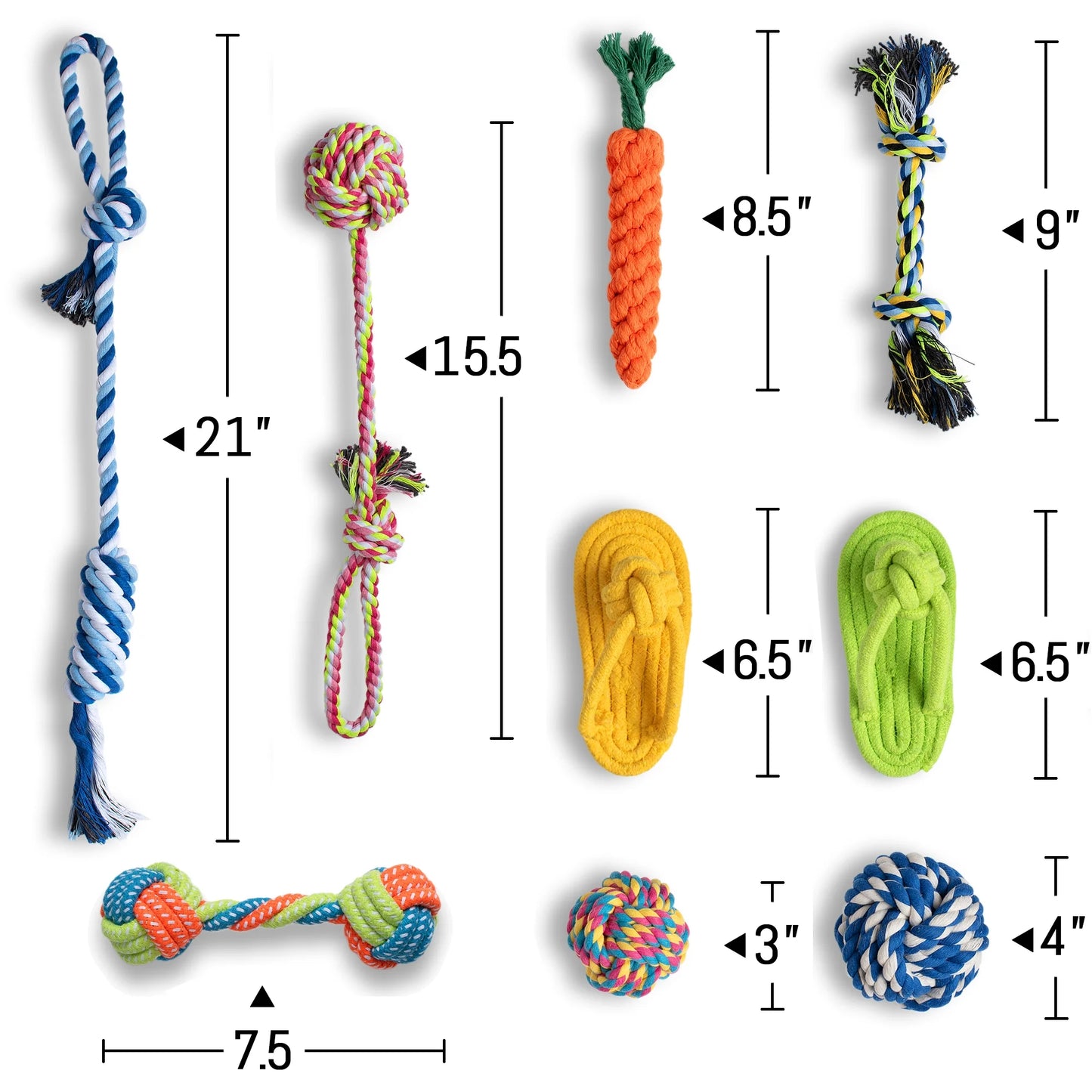 Puppy Toys Puppy Teething Chew Toys, Dog Toys for Medium Dogs Chew Rope Toys, Puppy Chew Rope Toys for Teething, Cute Small Dog Toys, Durable Rope Dog Toys for Puppies, Dog Toys Pack of 9 Puppy Ropes