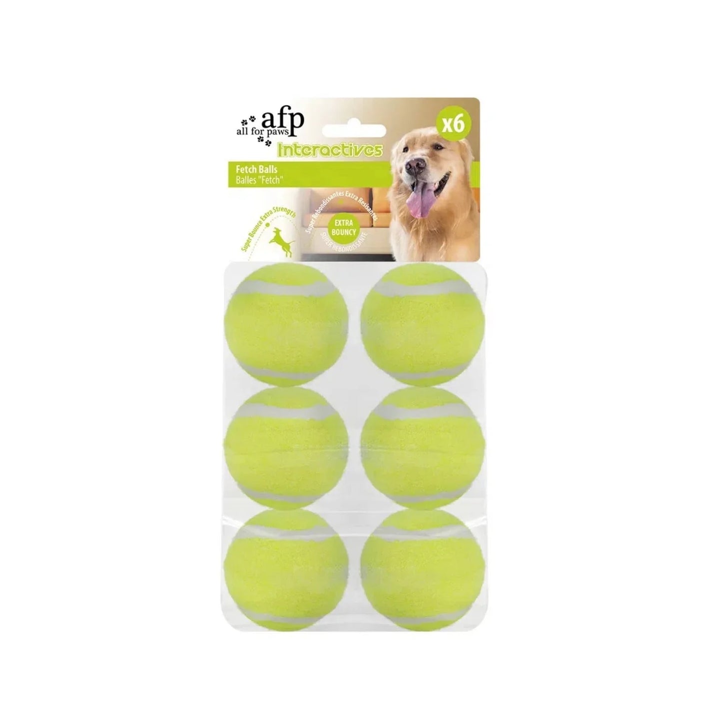 Dog Tennis Ball Toy, 6Pcs Fetch Balls for Puppy to Small Dogs (2-Inch AFP Mini Automatic Ball Launcher Refills)