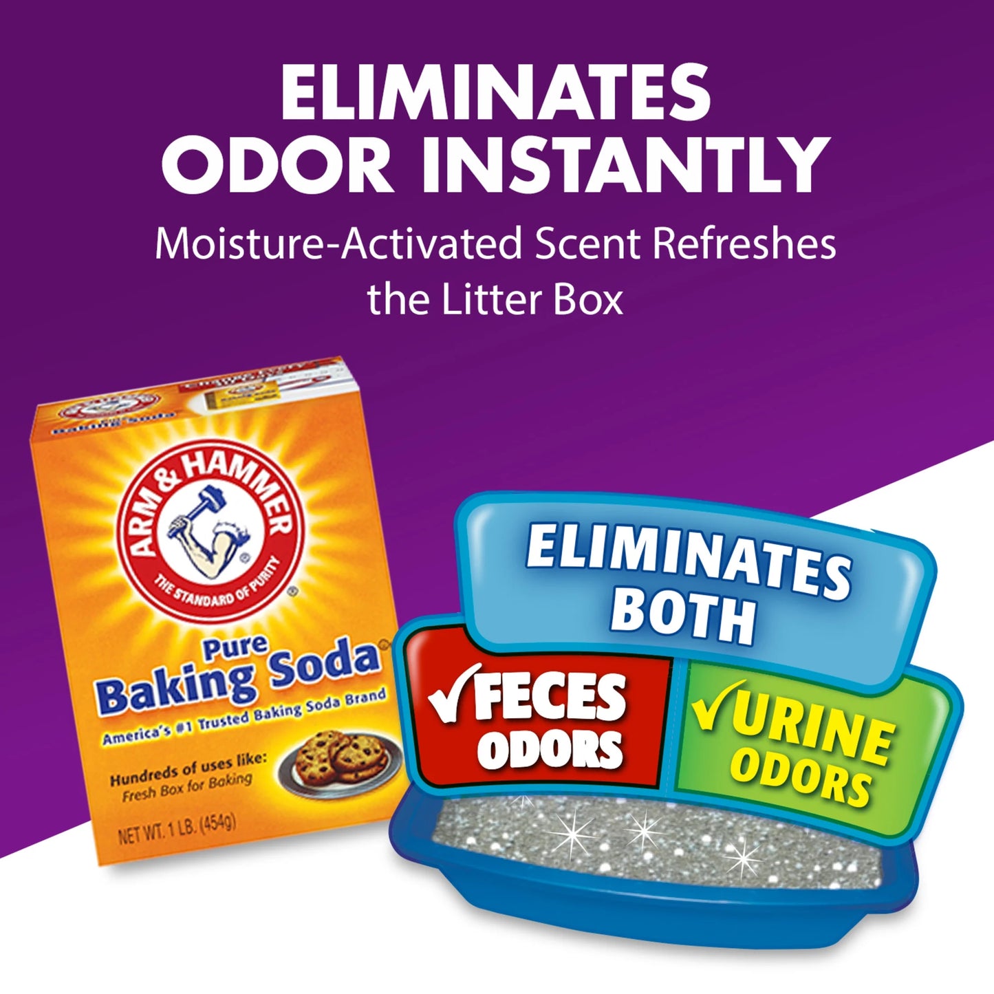 (2 Pack)  Double Duty Cat Litter Deodorizer and Pet Odor Eliminator, 33 Oz Box