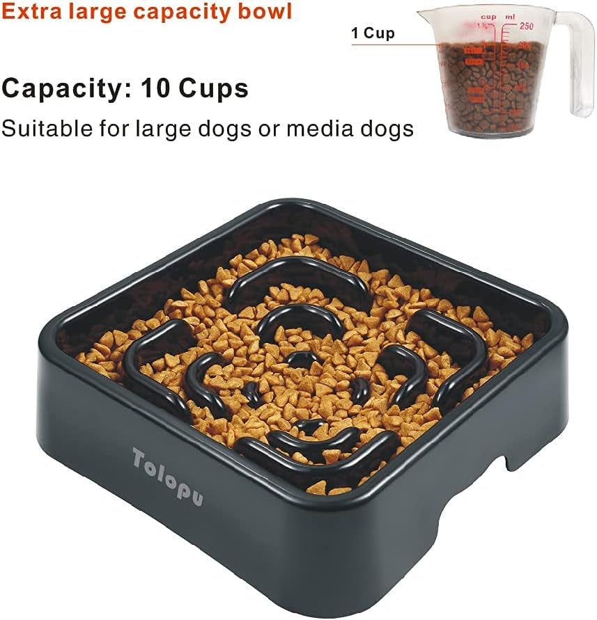 Extra-Large Slow Feeder Dog Bowls(10 Cups Capacity)